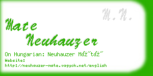 mate neuhauzer business card